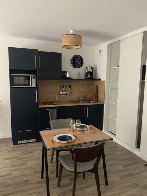 Apartment | Private kitchen | Fridge, microwave, stovetop, electric kettle