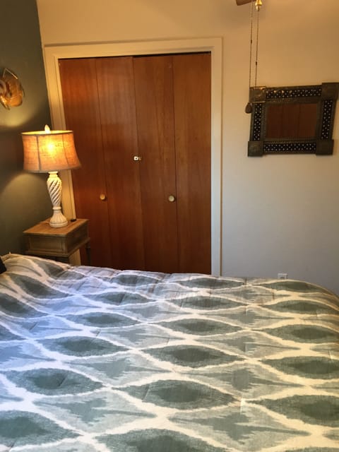 1 bedroom, iron/ironing board, bed sheets