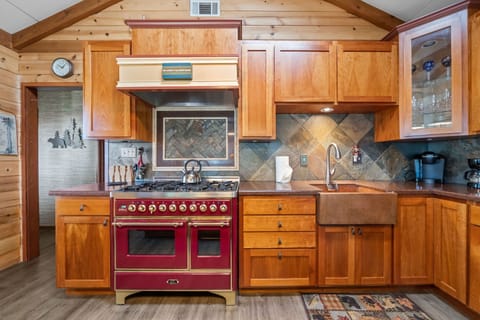Kitchen with custom stove