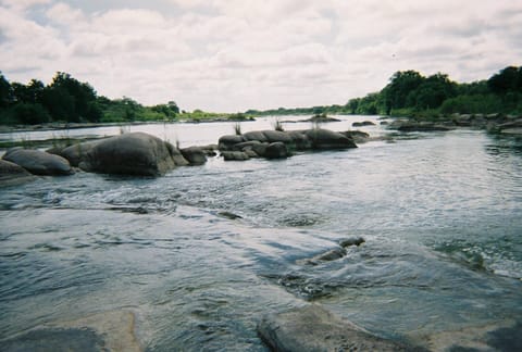 Llano River Rapids in Front of Cabin