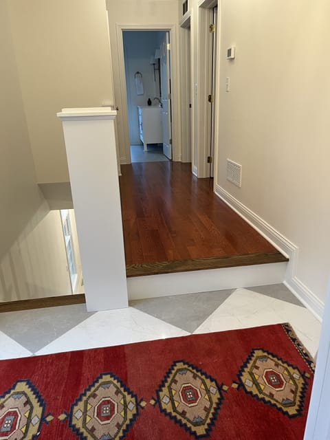 Our upstairs landing leads to the three bedrooms all with their own bathroom!