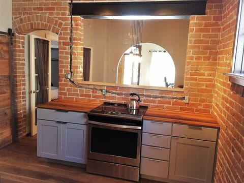 kitchen view into dining and living areas