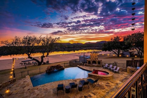 Extraordinary Location on Lake LBJ Featuring A Serene Sandy Beach