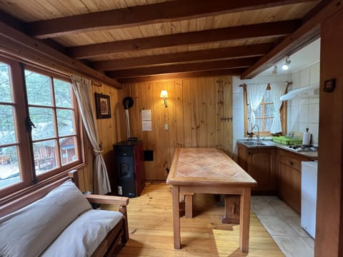 Superior Cabin | Living area | 32-inch LED TV with satellite channels, TV, heated floors