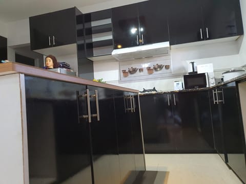 Deluxe Apartment | Shared kitchen facilities | Full-size fridge, microwave, toaster, rice cooker