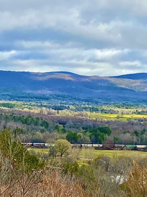Mountain view with Kansas City Southern line