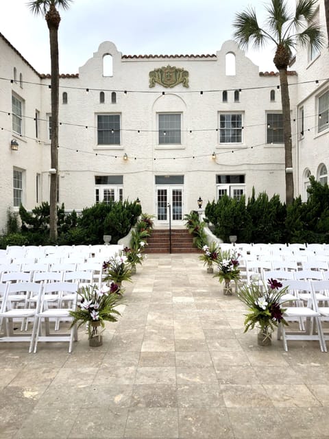 Outdoor banquet area