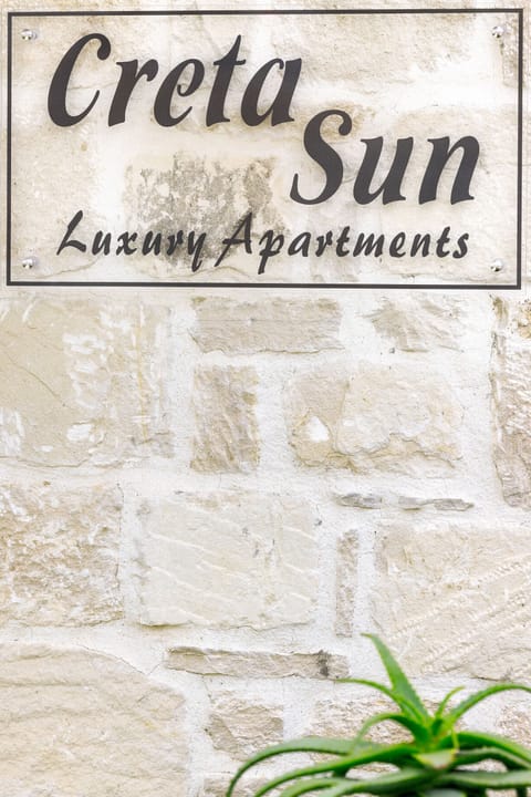 Creta Sun,102 Luxury Studio, Facade Sign