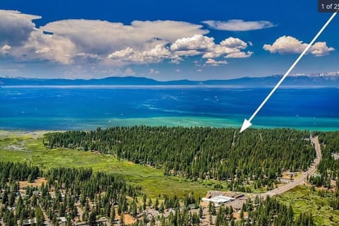 Very Close to the lake, a large stone throw or 15 sec run.