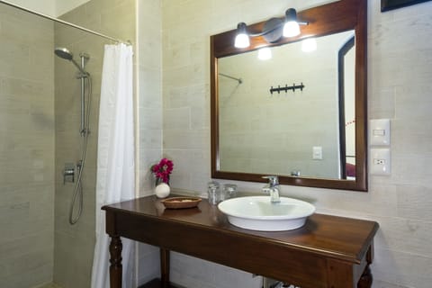 Superior Room | Bathroom | Shower, hair dryer, towels