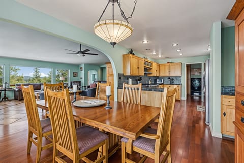 Hardwood, Indoors, Dining Room, Dining Table, Furniture