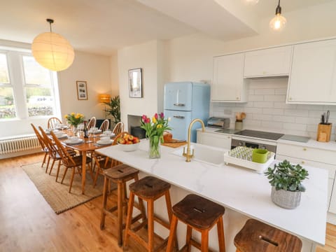 Fridge, dishwasher, electric kettle, toaster