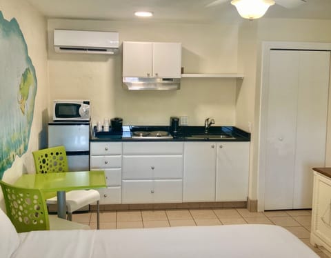 Accessible Room with King Bed | Private kitchenette | Fridge, microwave, coffee/tea maker