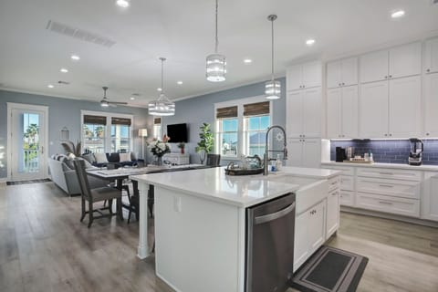 Kitchen with oversized island perfect for entertaining