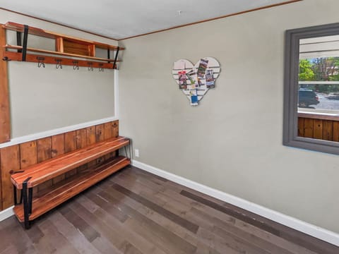 Front entrance with shoe rack and coat hanger