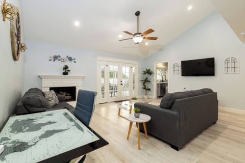 Enjoy the open floor plan and the dedicated workstation to work from home