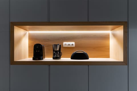 Luxury Apartment | Private kitchen | Full-size fridge, microwave, oven, dishwasher