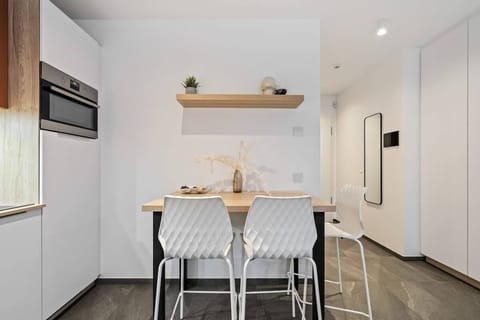 Dine in a space that combines modern elegance with homely comfort.