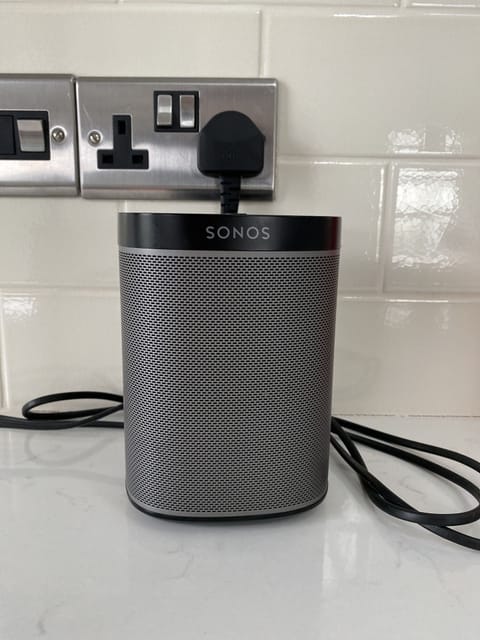 Delivering all your music and radio stations, our wonderful Sonos speaker.