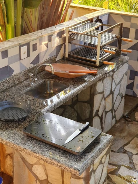 Villa | Private kitchen | Toaster, blender, cookware/dishes/utensils, spices