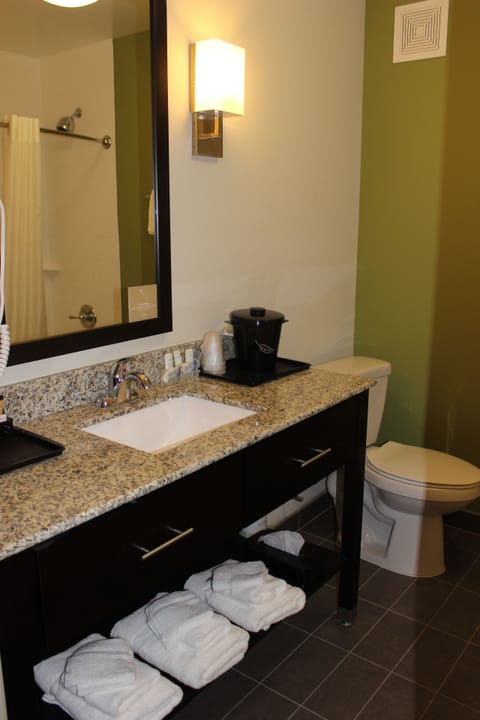 Standard Room, 2 Queen Beds, Non Smoking | Bathroom | Free toiletries, hair dryer, towels