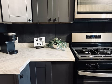 Gas stove in the kitchen