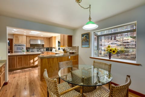 Elegant dining space with seating for the whole group.