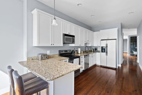 Indoors, Kitchen, Floor, Flooring, Refrigerator