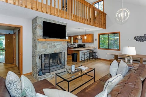 Open concept living room/ dining room/ kitchen