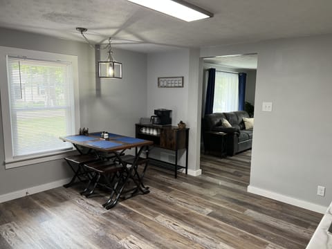 Dining area with coffee bar