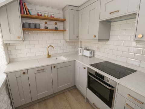 Fridge, dishwasher, electric kettle, toaster