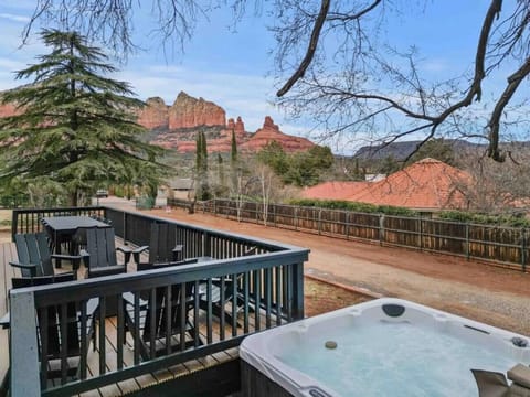 Red rock views from the main home, hot tub and deck
