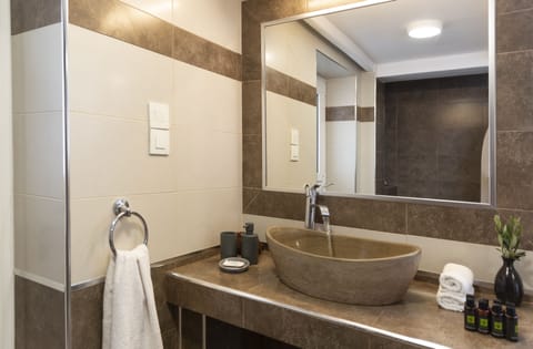 Luxury Suite | Bathroom | Shower, rainfall showerhead, free toiletries, hair dryer