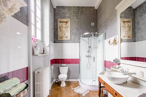 Deluxe Double Room | Bathroom | Shower, hydromassage showerhead, designer toiletries, hair dryer