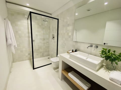 Deluxe Double or Twin Room | Bathroom | Shower, rainfall showerhead, hair dryer, towels