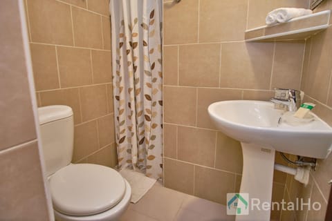 Family Villa | Bathroom | Rainfall showerhead, towels, soap, shampoo