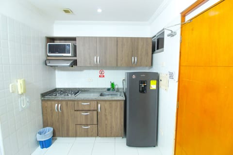 Economy Studio | Private kitchen | Full-size fridge, microwave, blender, griddle