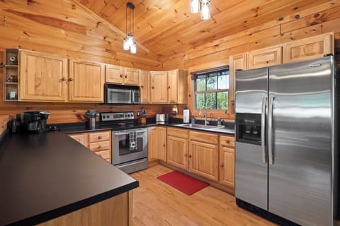 Fully stocked kitchen with Keurig duo coffee maker