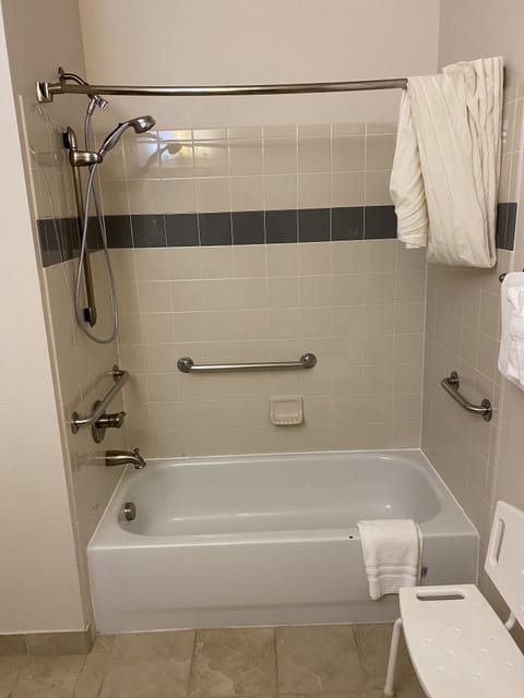 Room, 1 Queen Bed, Accessible, Non Smoking (Mobility) | Bathroom shower