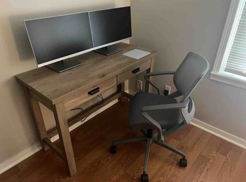 Work station situated in the main bedroom 