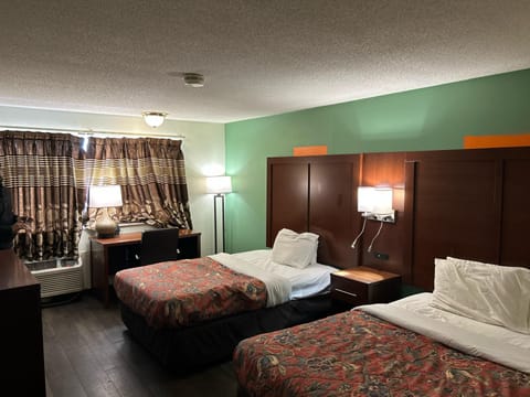 Room, 2 Queen Beds, Smoking | Desk, bed sheets