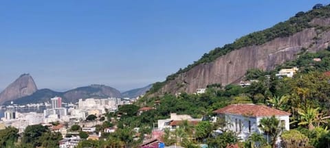 VILLA white with red tiles - rear is TIJUCA PARK - CHRISTO is behind escarpment.