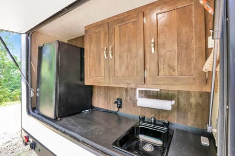 Wet bar on outside of camper