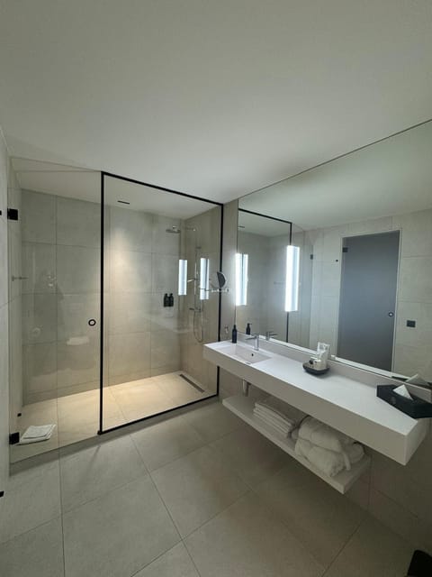 Business Suite. | Bathroom | Shower, rainfall showerhead, free toiletries, hair dryer
