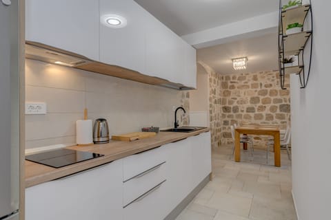 Deluxe Apartment | Private kitchen | Microwave, electric kettle