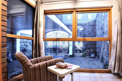 Bright reading corner of living room