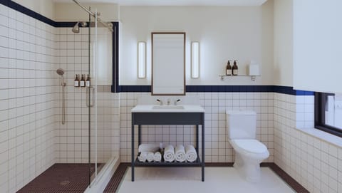 Standard Single Room | Bathroom | Free toiletries, hair dryer, bathrobes, towels