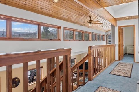 The view from the upstairs landing where you will find windows lining the wall providing stunning views from all around.