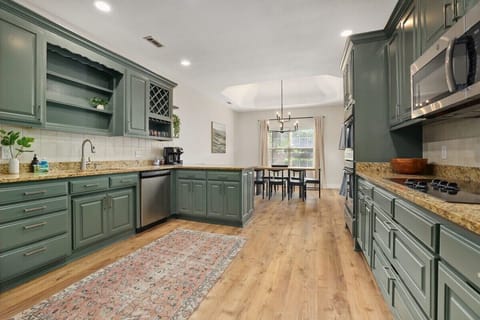 Entertain your crew in our fully stocked kitchen!