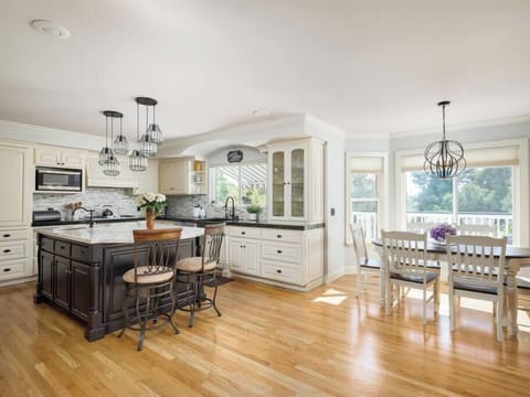 Naturally Lit Kitchen and Dining Area